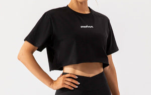012 Camiseta Crop Top Manga Corta