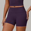 087 Short sin Costura con Tiro Medio - Morado oscuro