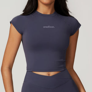 117 Camiseta Crop Top de Manga Corta