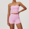 145 Crop Top Aerógrafo Strapless - Rosa